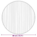 vidaXL Okrúhly koberec prírodný 80 cm bambus – Obrázok 8