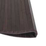 vidaXL Okrúhly koberec tmavohnedý 80 cm bambusový – Obrázok 4