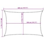 vidaXL Slnečná plachta piesková 4x3 m 100 % polyester oxford – Obrázok 10