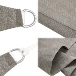 vidaXL Slnečná plachta 160 g/m² trojuholníková svetlosivá 4x4x4 m HDPE – Obrázok 6