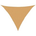 vidaXL Slnečná plachta 160 g/m² trojuholníková pieskovaná 2,5x2,5x3,5 m HDPE – Obrázok 2