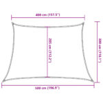 vidaXL Slnečná plachta 160 g/m² lichobežníkový piesok 4/5x3 m HDPE – Obrázok 10