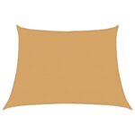vidaXL Slnečná plachta 160 g/m² lichobežníkový piesok 4/5x3 m HDPE – Obrázok 2