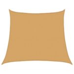 vidaXL Slnečná plachta 160 g/m² lichobežníkový piesok 4/5x4 m HDPE – Obrázok 2