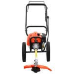 vidaXL Krovinorez s kolesami oranžový 52 cm3 1,45 kW – Obrázok 2