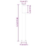 vidaXL Stĺpikové svietidlo 80 cm nehrdzavejúca oceľ IP44 – Obrázok 10