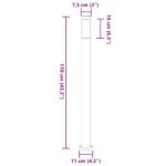vidaXL Stĺpikové svietidlo 110 cm nehrdzavejúca oceľ IP44 – Obrázok 10