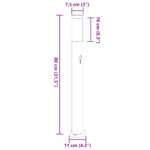 vidaXL Stĺpikové svietidlo so senzorom 80 cm nehrdzavejúca oceľ IP44 – Obrázok 11