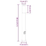 vidaXL Stĺpikové svetlá so zásuvkou 3 ks 80 cm nehrdzavejúca oceľ IP44 – Obrázok 11