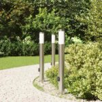 vidaXL Stĺpikové svetlá so zásuvkou 3 ks 80 cm nehrdzavejúca oceľ IP44 – Obrázok 3