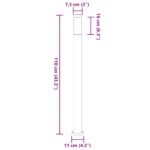 vidaXL Stĺpikové svietidlo 110 cm nehrdzavejúca oceľ IP44 – Obrázok 10