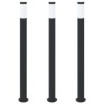 vidaXL Stĺpikové svetlá 3 ks 110 cm nehrdzavejúca oceľ IP44 – Obrázok 2