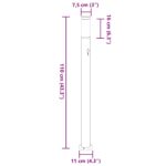 vidaXL Stĺpikové svetlá so senzorom 3 ks 110 cm nehrdzavejúca oceľ IP44 – Obrázok 10