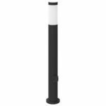 vidaXL Stĺpikové svetlá so zásuvkou 3 ks 80 cm nehrdzavejúca oceľ IP44 – Obrázok 4