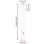 vidaXL Stĺpikové svetlá so zásuvkou 3 ks 110 cm nehrdzavejúca oceľ IP44 – Obrázok 11