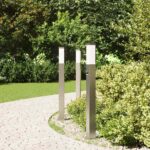 vidaXL Stĺpikové svetlá so senzorom 3 ks 80 cm nehrdzavejúca oceľ IP44 – Obrázok 3