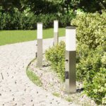 vidaXL Stĺpikové svetlá so senzorom a zásuvkou 3 ks 50 cm nehrdzavejúca oceľ IP44 – Obrázok 3