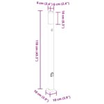vidaXL Stĺpikové svietidlo so senzorom a zásuvkou 110 cm nehrdzavejúca oceľ IP44 – Obrázok 13