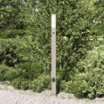 vidaXL Stĺpikové svietidlo so senzorom a zásuvkou 110 cm nehrdzavejúca oceľ IP44 – Obrázok 3