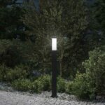 vidaXL Stĺpikové svietidlo 80 cm čierne IP44