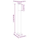 vidaXL Stĺpikové svetlá 3 ks 80 cm čierne IP44 – Obrázok 9