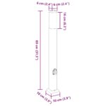 vidaXL Stĺpikové svietidlo so zásuvkou 80 cm čierne IP44 – Obrázok 12