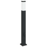 vidaXL Stĺpikové svietidlo so zásuvkou 80 cm čierne IP44 – Obrázok 2
