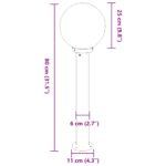 vidaXL Stĺpikové svietidlo 80 cm nehrdzavejúca oceľ IP44 – Obrázok 9
