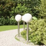 vidaXL Stĺpikové svetlá so senzorom 3 ks 80 cm nehrdzavejúca oceľ IP44 – Obrázok 3
