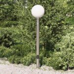 vidaXL Stĺpikové svietidlo so senzorom a zásuvkou 120 cm nehrdzavejúca oceľ IP44 – Obrázok 3