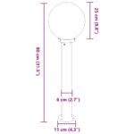 vidaXL Stĺpikové svietidlo 80 cm čierne IP44 – Obrázok 9
