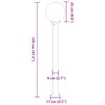 vidaXL Stĺpikové svietidlo 120 cm čierne IP44 – Obrázok 9