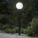 vidaXL Stĺpikové svietidlo so senzorom 120 cm čierne IP44