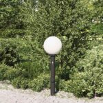 vidaXL Stĺpikové svietidlo so senzorom a zásuvkou 80 cm čierne IP44 – Obrázok 3