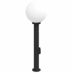 vidaXL Stĺpikové svietidlo so senzorom a zásuvkou 80 cm čierne IP44 – Obrázok 4