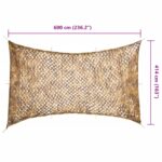 vidaXL Maskovacia sieť s úložným vreckom 600x414 cm piesková – Obrázok 7