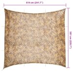 vidaXL Maskovacia sieť s úložným vreckom 614x581 cm piesková – Obrázok 7