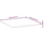 vidaXL Stolová doska štvorcová 40x40x2 cm masívne drevo akácia – Obrázok 9