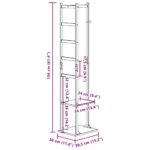 vidaXL Vešiak na kabáty s háčikmi a policami 38,5x30x156 cm bambus – Obrázok 8