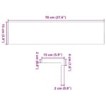 vidaXL Parapety 2 ks neošetrené 70x15x2 cm masívne dubové drevo – Obrázok 10
