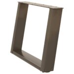 vidaXL Nohy konferenčného stolíka v tvare U, 2 ks, prírodná oceľ, 70 x (42-43) cm, oceľ – Obrázok 4