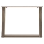 vidaXL Nohy konferenčného stolíka v tvare U, 2 ks, prírodná oceľ, 70 x (42-43) cm, oceľ – Obrázok 5