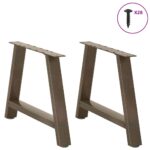 vidaXL Nohy konferenčného stolíka v tvare A, 2 ks, 60 x (42-43) cm, oceľ – Obrázok 3