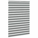 vidaXL Zebrová roleta tmavosivá 155x230 cm šírka látky 150,9 cm polyester – Obrázok 4