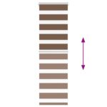 vidaXL Zebra roleta hnedá 50x100 cm šírka látky 45,9 cm polyester – Obrázok 5