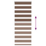 vidaXL Zebra roleta hnedá 55x100 cm šírka látky 50,9 cm polyester – Obrázok 5