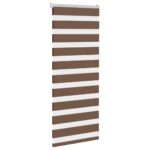 vidaXL Zebra roleta hnedá 65x100 cm šírka látky 60,9 cm polyester – Obrázok 3