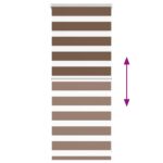 vidaXL Zebra roleta hnedá 65x100 cm šírka látky 60,9 cm polyester – Obrázok 5