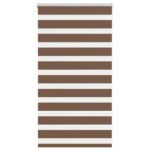 vidaXL Zebra roleta hnedá 90x100 cm šírka látky 85,9 cm polyester