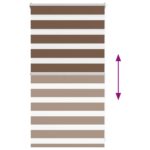 vidaXL Zebra roleta hnedá 90x100 cm šírka látky 85,9 cm polyester – Obrázok 5